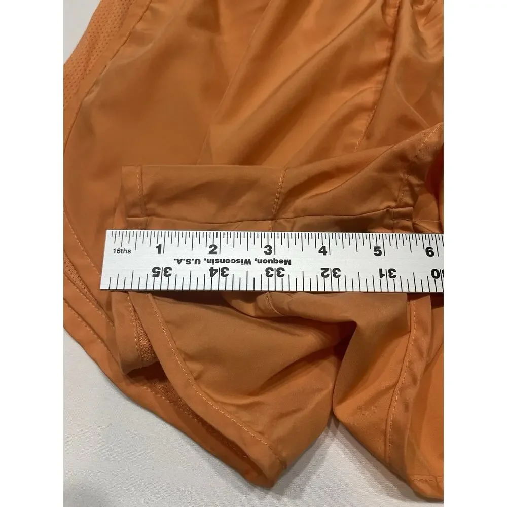 Nike Dri-FIT Running Shorts Women Small Peach Orange Brief Lined Workout